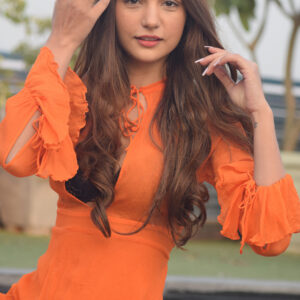 Orange Candy Chiffon Beach Dress