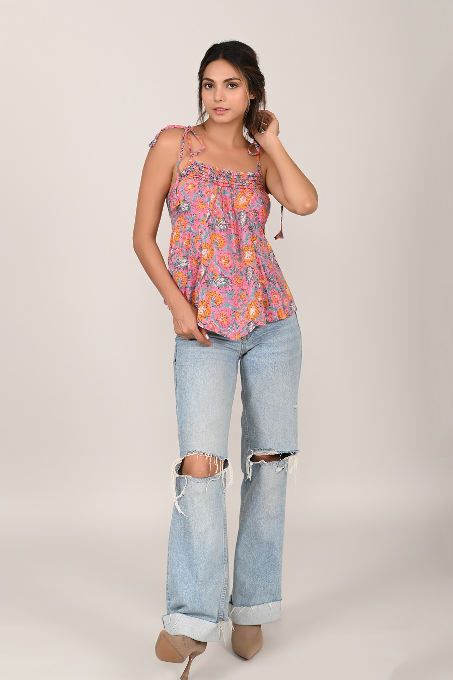 Pink Bush Butterfly Beach Top - Image 2