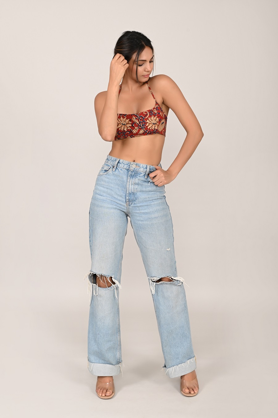 Gita Cotton Halter Bustier - Image 3