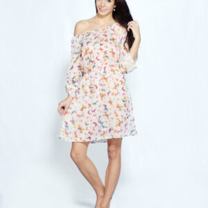 butterfly chiffon beach dress