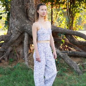 pop paisley cotton corset & pants in confetti