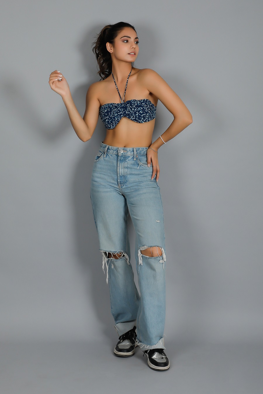 tiny ruffle cotton bikini top - Image 4