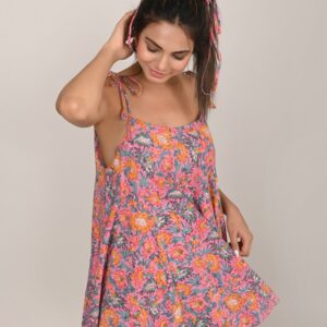 Pink Bush Cotton Beach Dress
