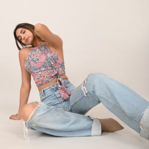 Pavitra Cotton Tie Back Beach Top