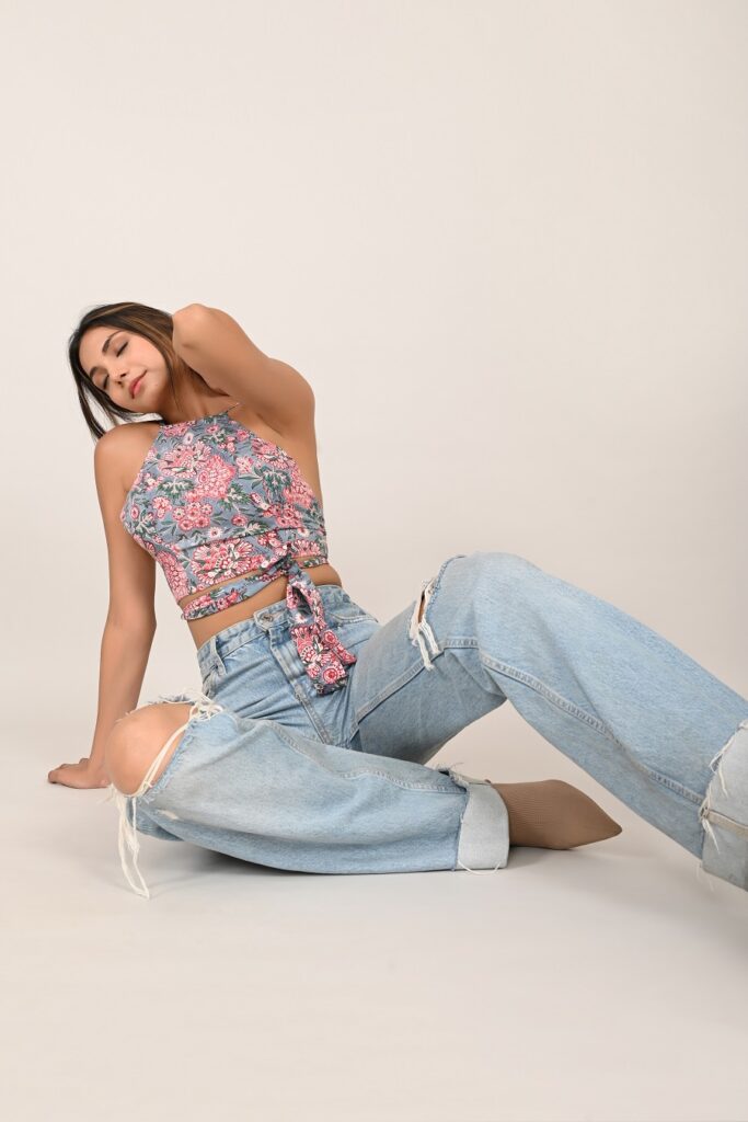 Pavitra Cotton Tie Back Beach Top