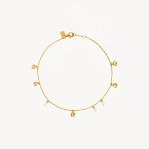 18k Gold Vermeil Purity Double Chain Anklet