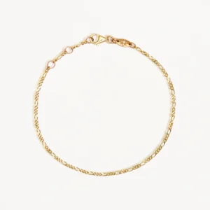 9k Solid Gold Figaro Chain Bracelet